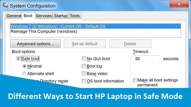 how to enter safe mode hp laptop